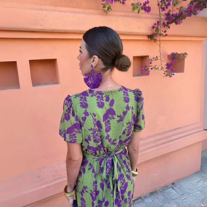 Danielle™ | Midi Bloemenjurk