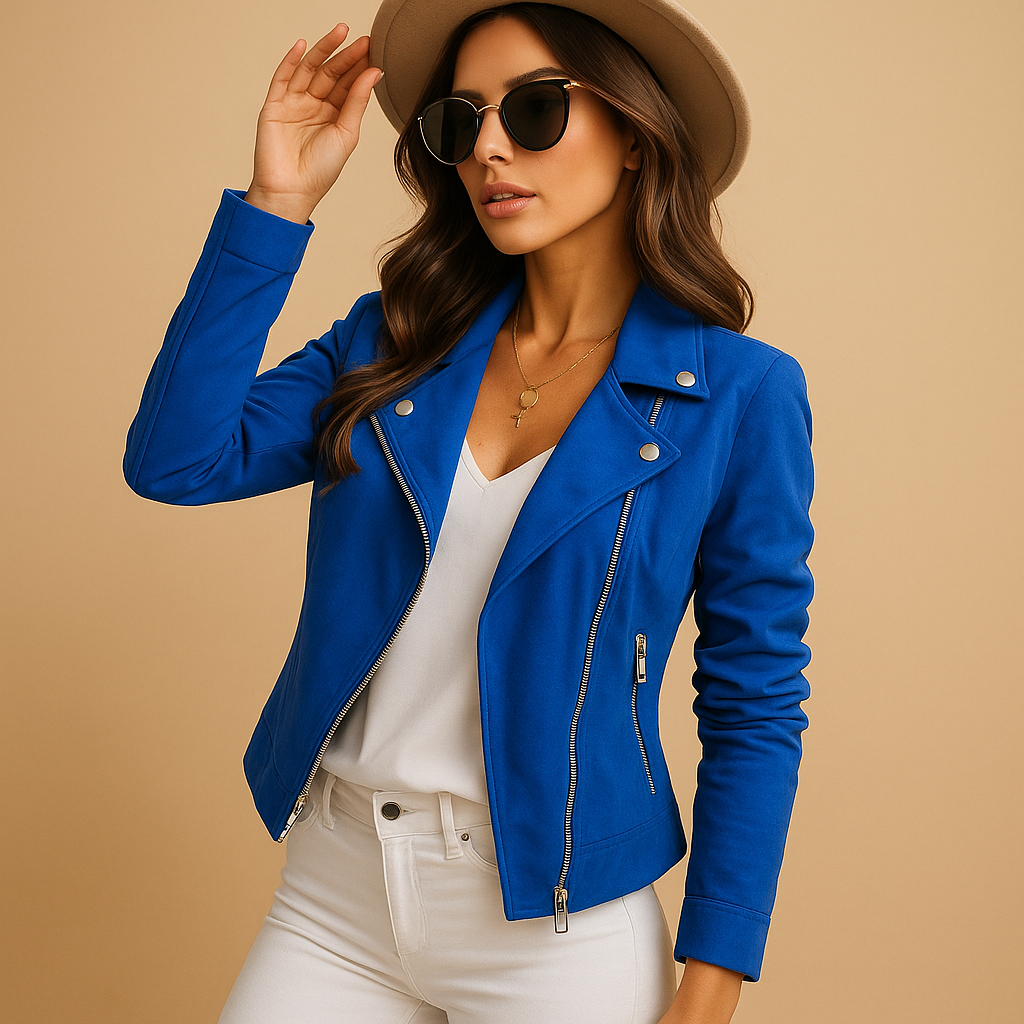 Vermeer™ | Casual damesblazer met rits en lange mouwen