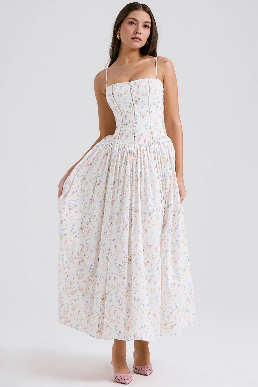 VIOLETTA - Posy Midi Jurk