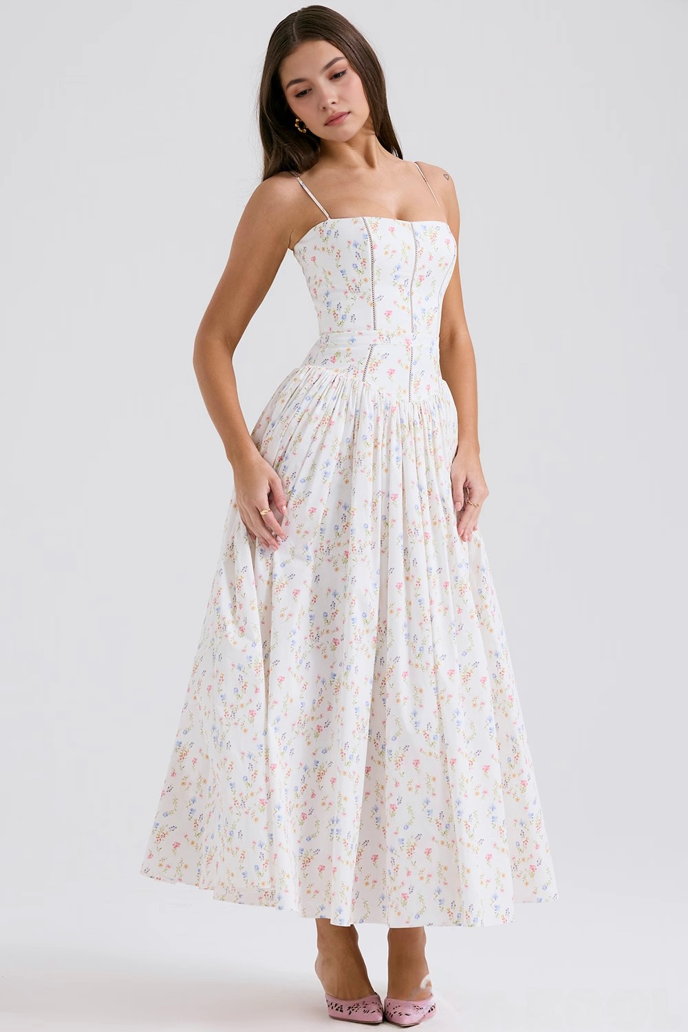 VIOLETTA - Posy Midi Jurk