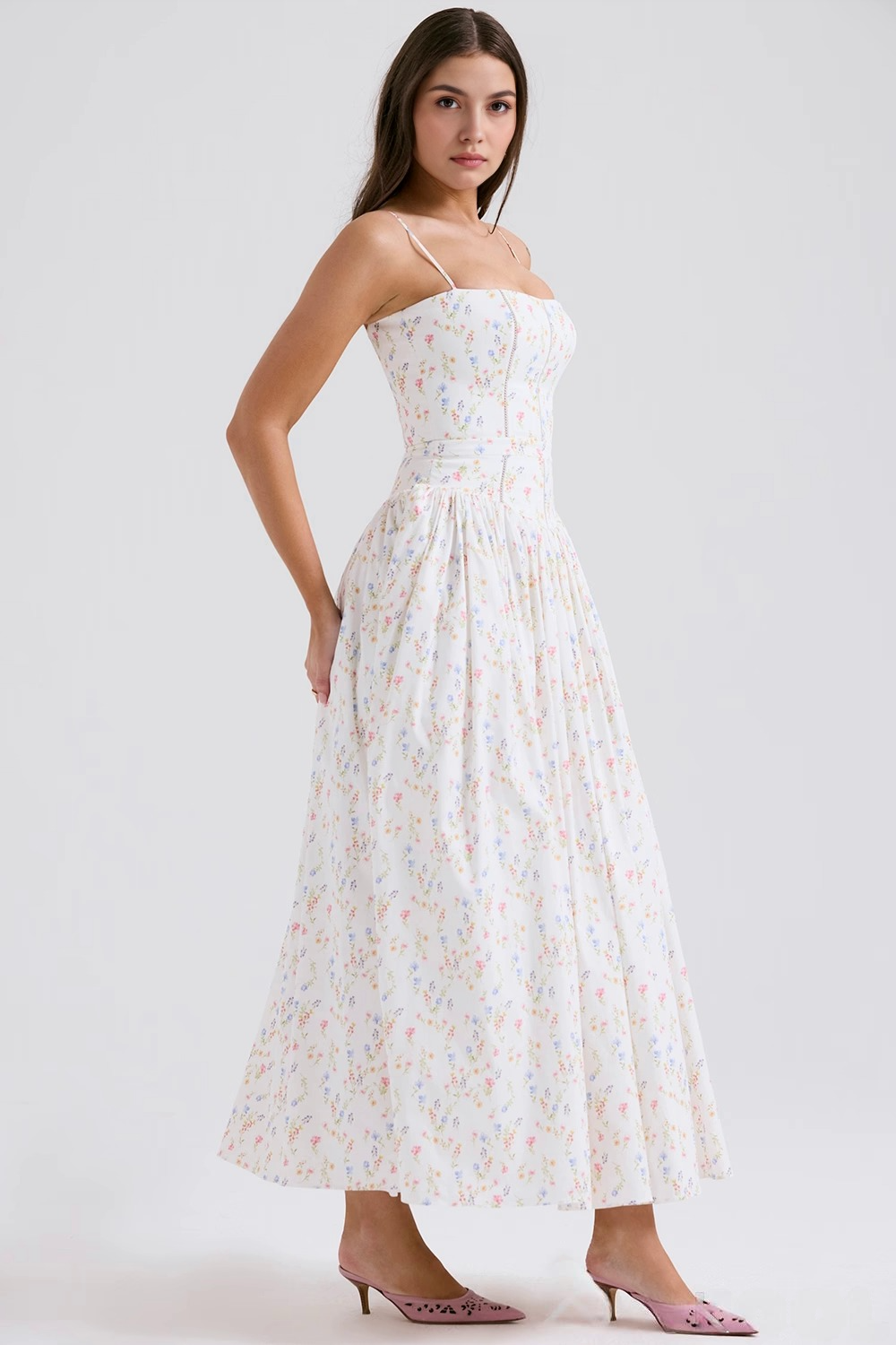 VIOLETTA - Posy Midi Jurk