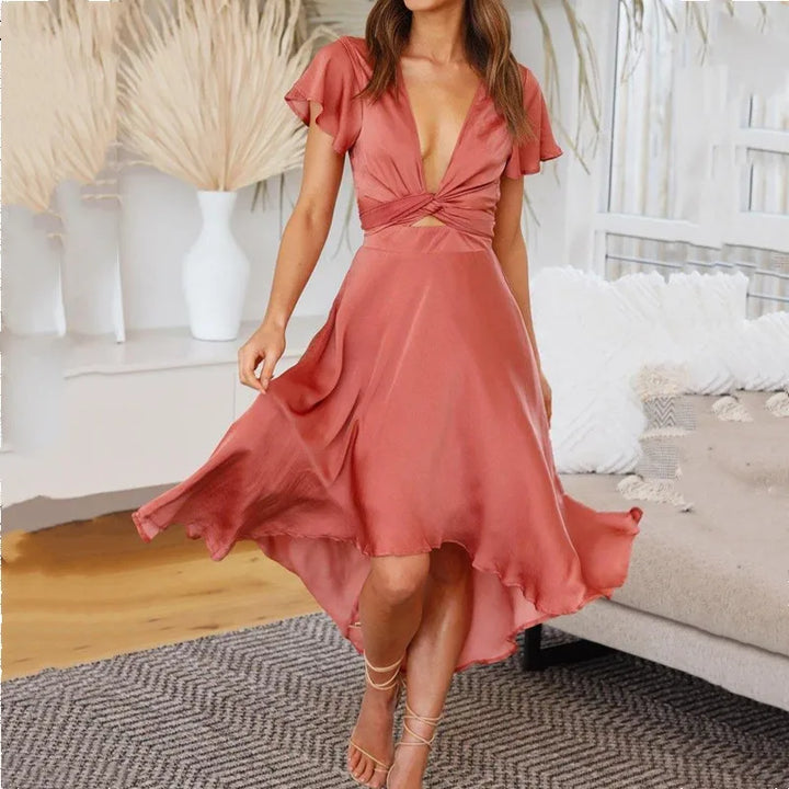 Aija - Sexy Zomerjurk met Diepe V-hals