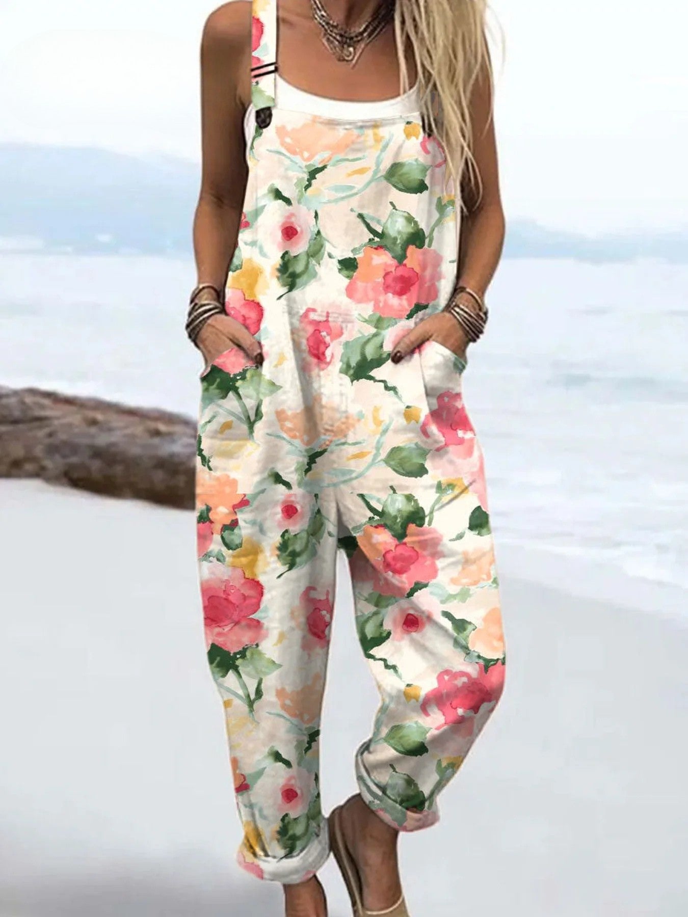 Dames vintage bloemen jumpsuit - moeiteloze stijl en comfort voor de hele dag