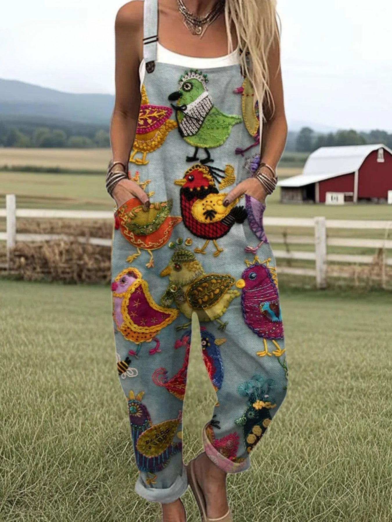 Dames in vintage stijl bloemen jumpsuit - moeiteloze stijl en comfort voor de hele dag