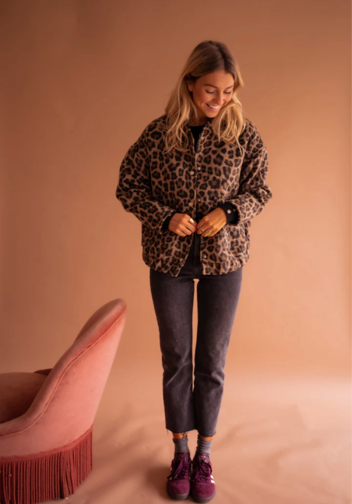 Leona™ | Bomberjack met Luipaardprint