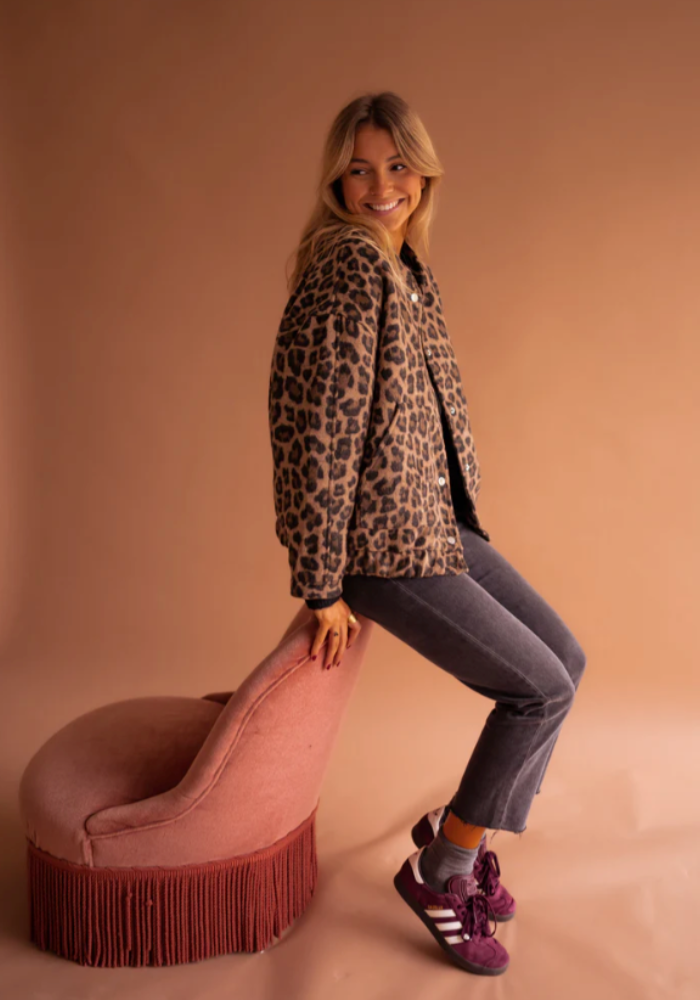 Leona™ | Bomberjack met Luipaardprint