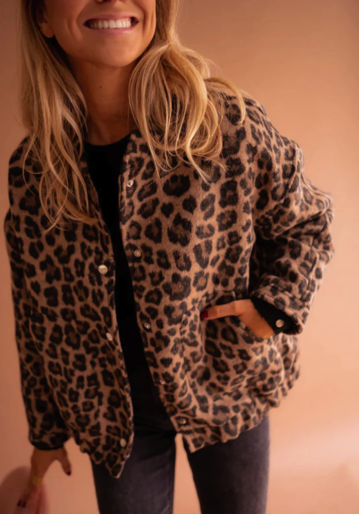 Leona™ | Bomberjack met Luipaardprint