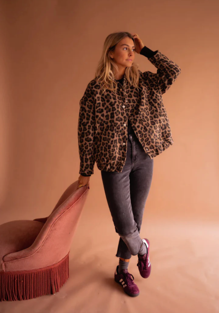 Leona™ | Bomberjack met Luipaardprint