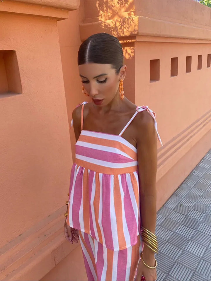 Hanne™ | Zomer Set van Broeken met Print