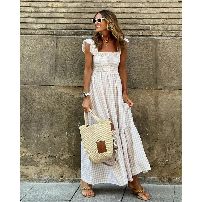 FRANCESCA™ | Retro Ruitjurk voor Onmiddellijke Elegantie en Dagelijks Comfort