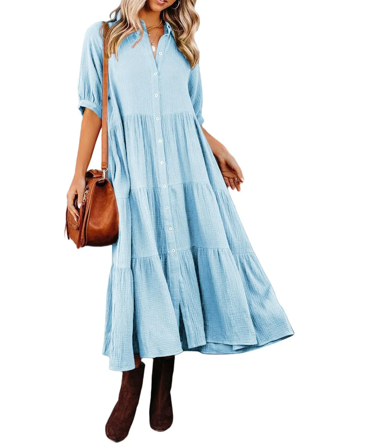 Klara - Midi-jurk met zakken