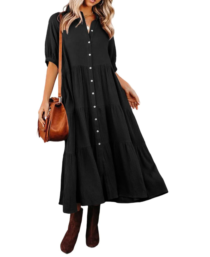 Klara - Midi-jurk met zakken