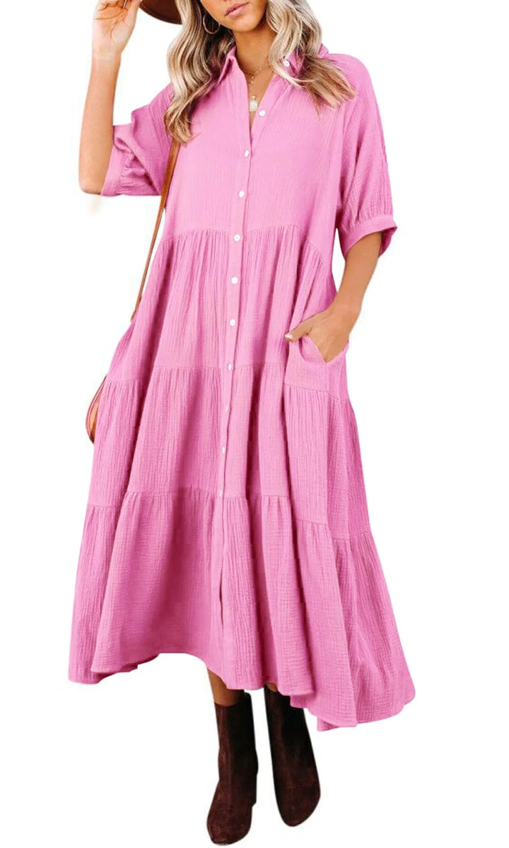Klara - Midi-jurk met zakken