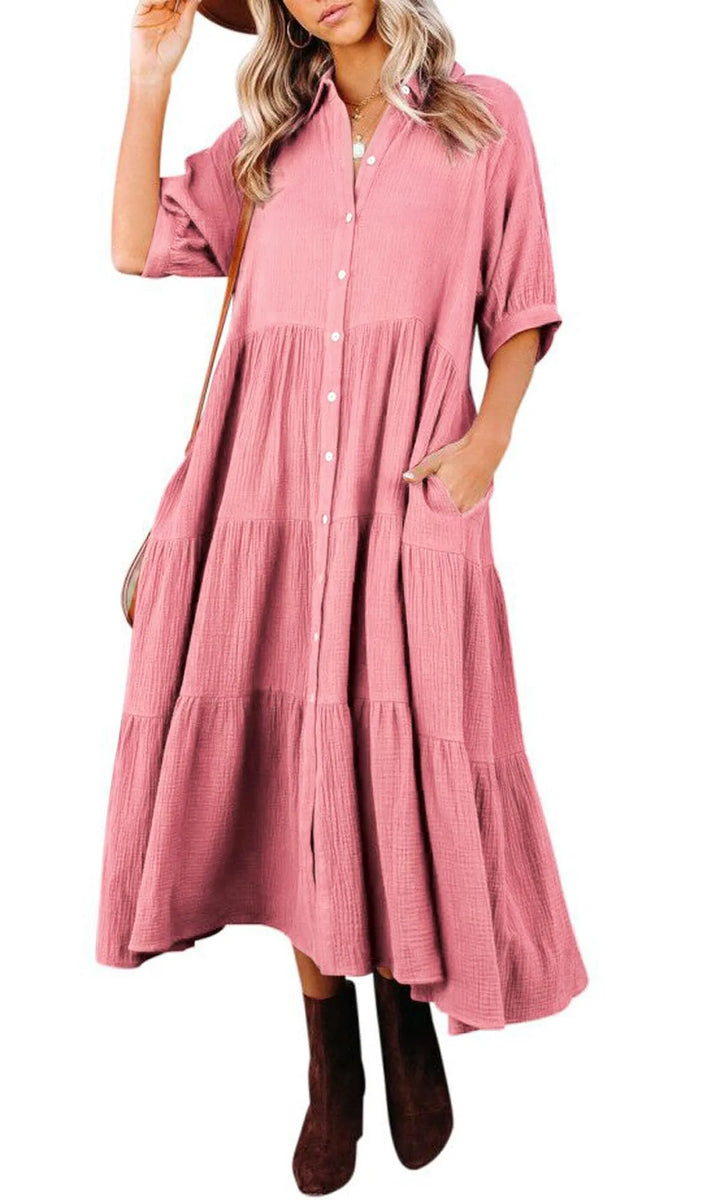 Klara - Midi-jurk met zakken