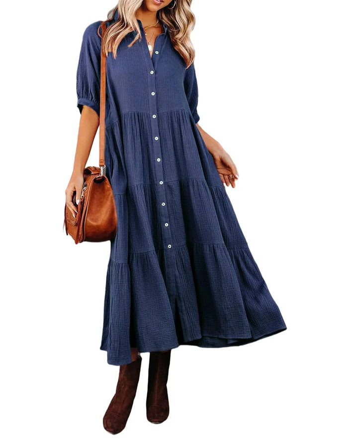 Klara - Midi-jurk met zakken
