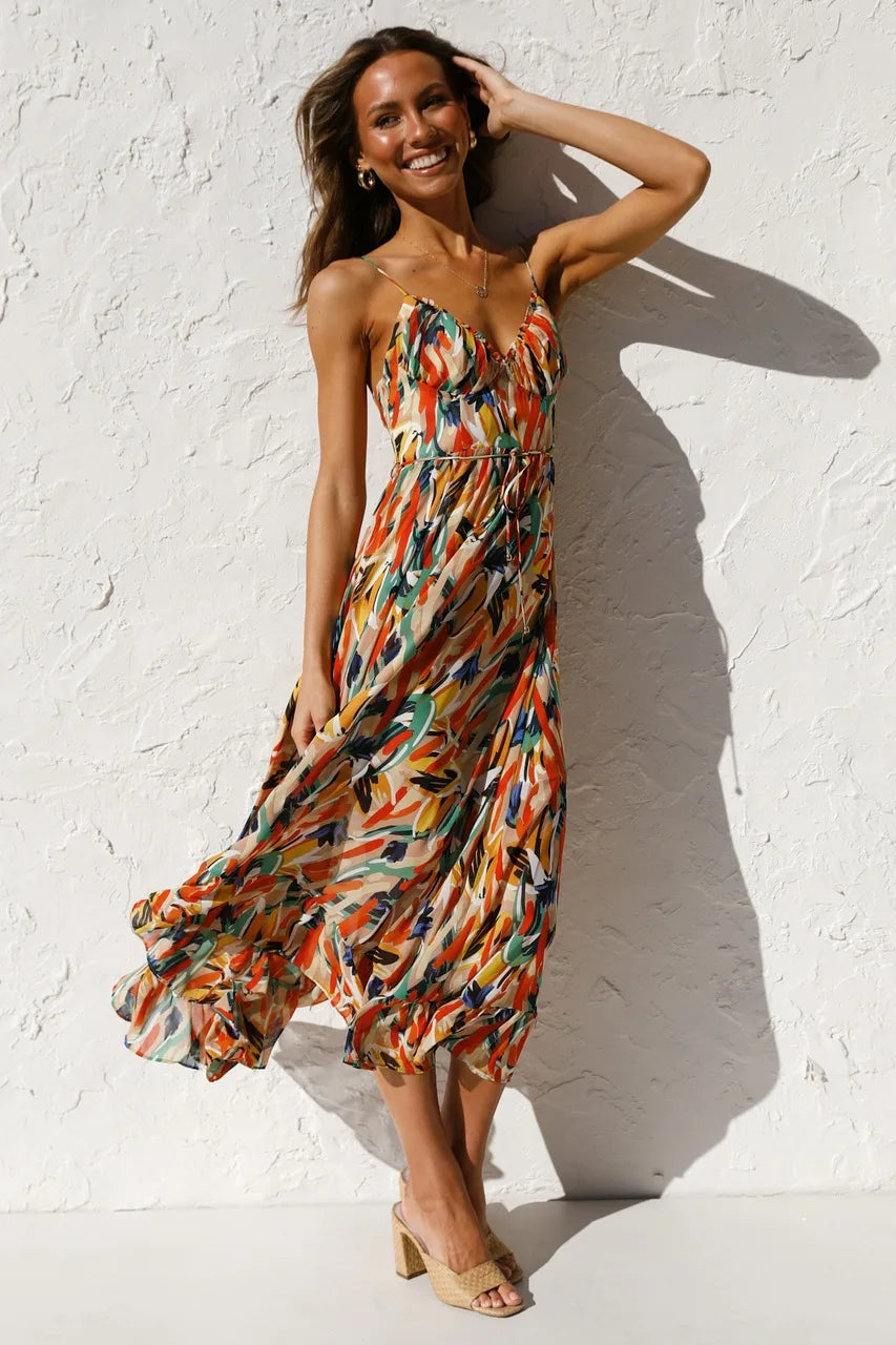 GABRIELLA™ | Zomerse Geprinte Jurk met Fris Comfort en Zonnige Stijl voor Jouw Ontspanning Dagen