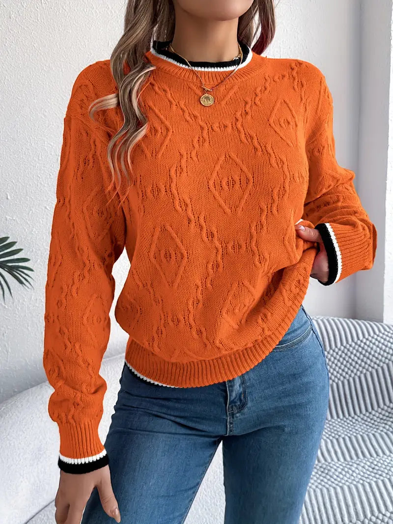 Verity - Elegante gestreepte trui