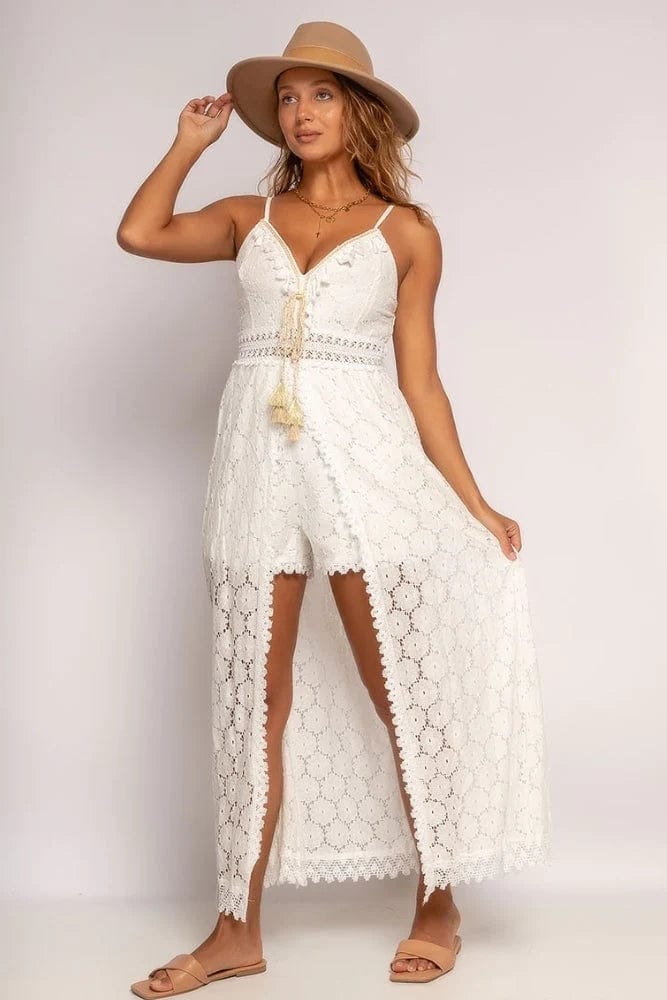Nina™ | Elegante Witte Ibiza Jurk