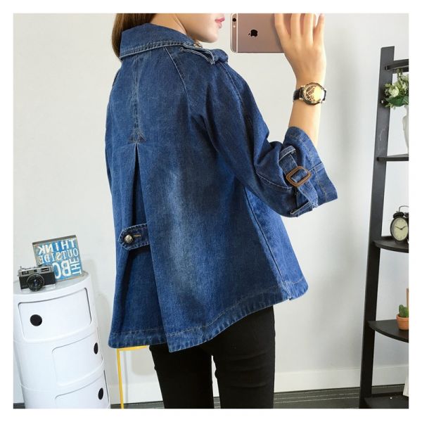 Sezina™ | Elegante Denim Cape Coat