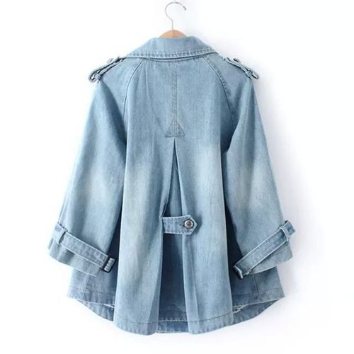 Sezina™ | Elegante Denim Cape Coat