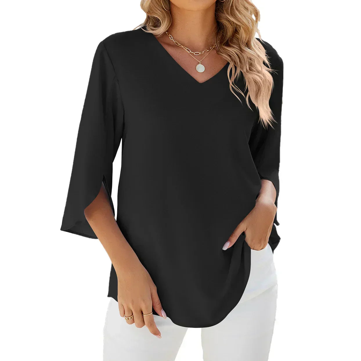 Cara™ | V-Hals Blouse