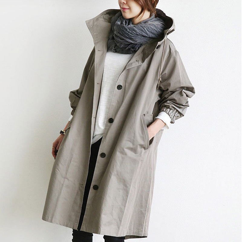Elena - Trenchcoat met Capuchon