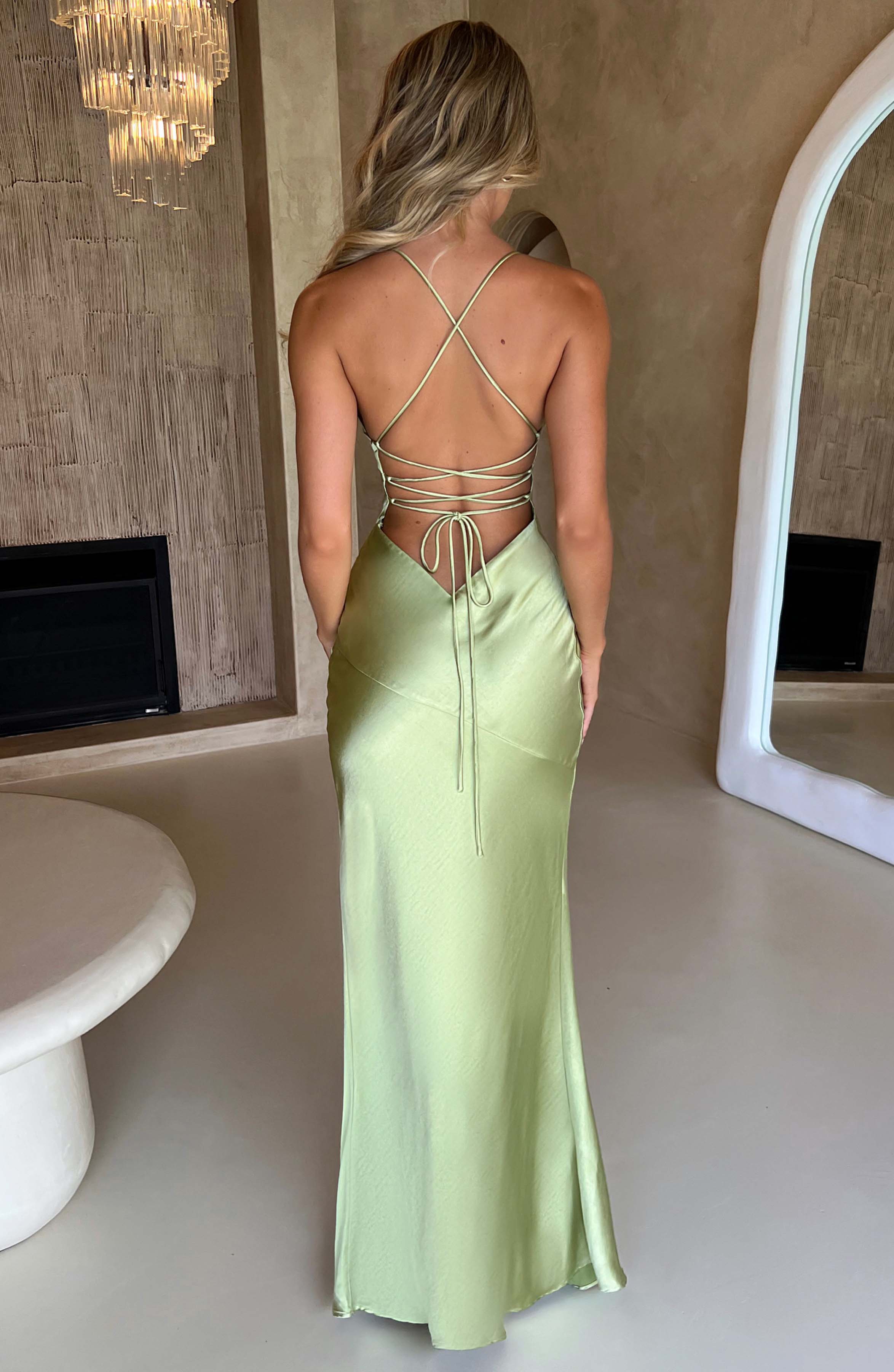 Natalie - Satijnen Maxikleed