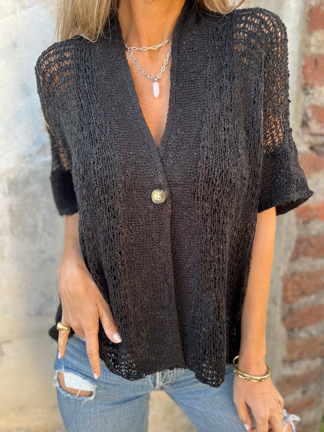 Ivonie™ | Elegante Textuur Top