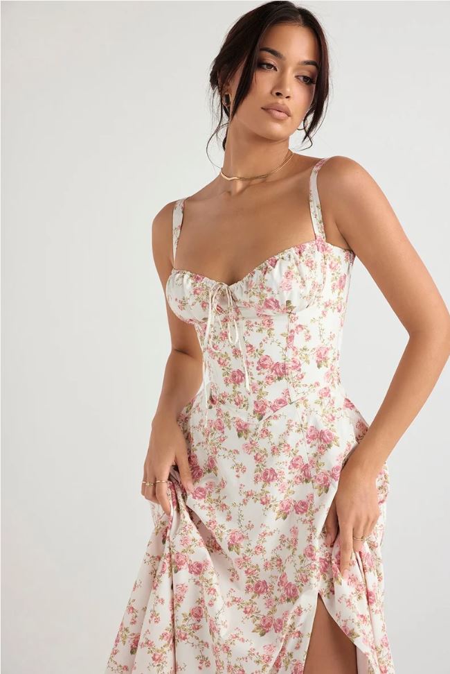 Lara - Kleurrijke Midikleed
