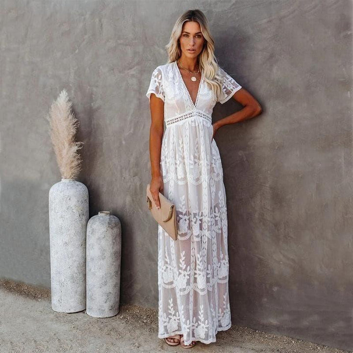 Aniek™ | Maxi Jurk in Ibiza Kant