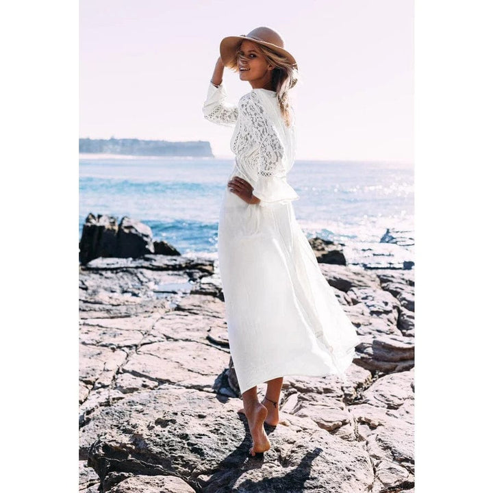 Jasmijn™ | Maxi Witte Jurk Stijl Ibiza