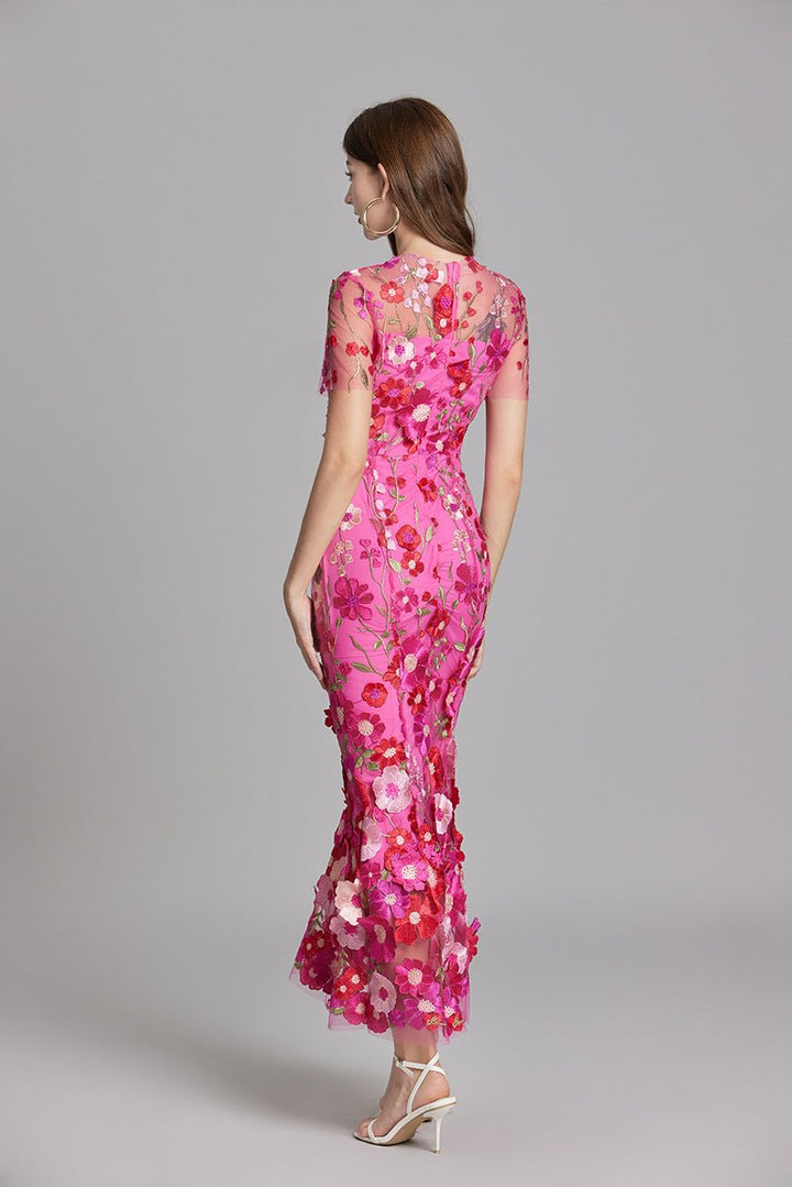 Sophia - Elegante Bloemenjurk in Midi-Stijl