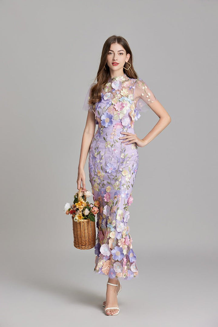 Sophia - Elegante Bloemenjurk in Midi-Stijl