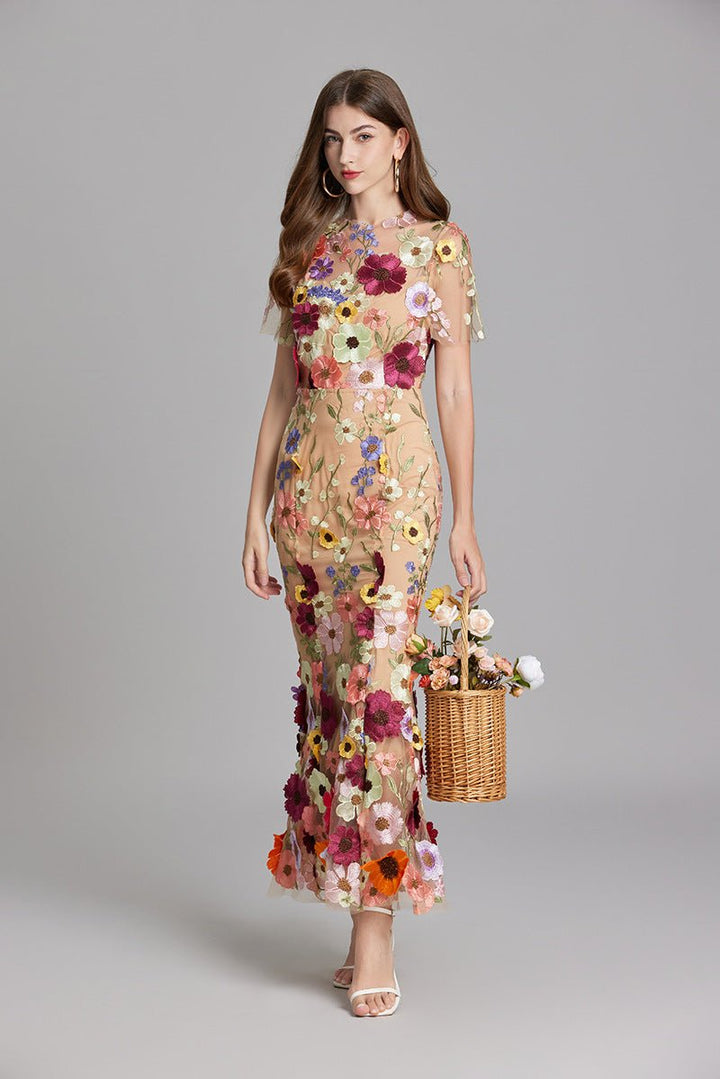 Sophia - Elegante Bloemenjurk in Midi-Stijl