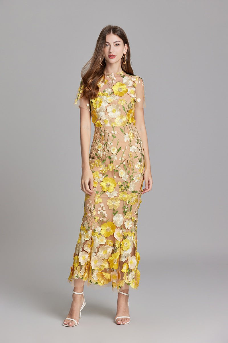 Sophia - Elegante Bloemenjurk in Midi-Stijl
