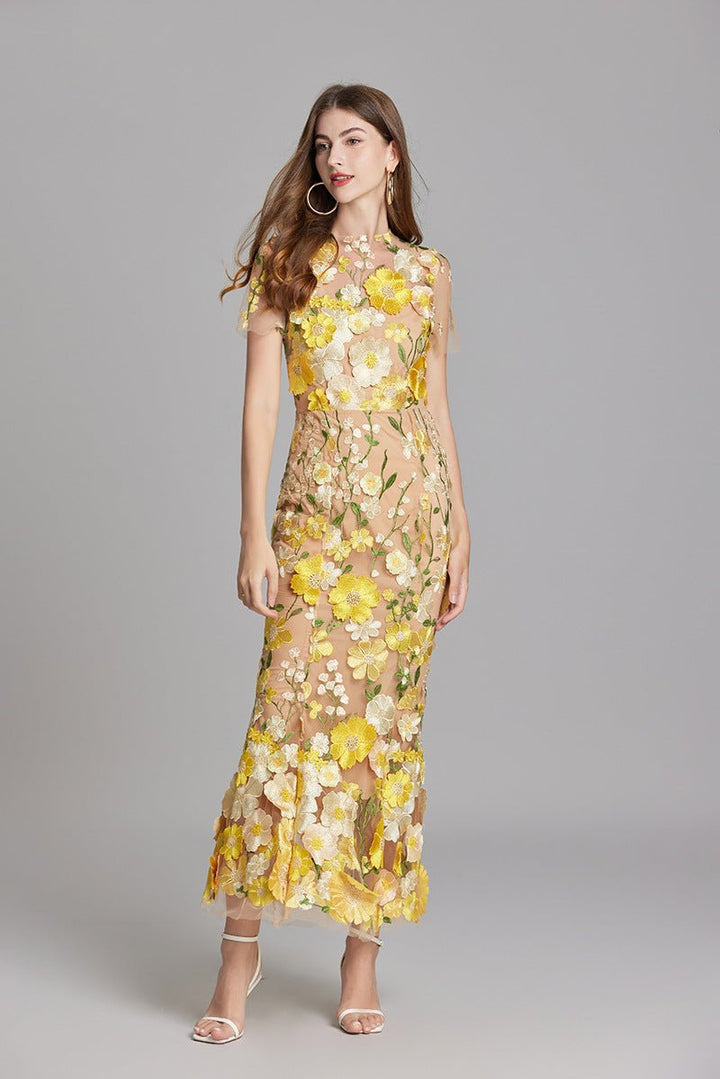 Sophia - Elegante Bloemenjurk in Midi-Stijl