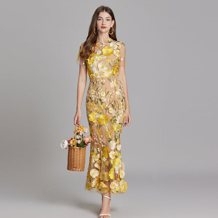 Sophia - Elegante Bloemenjurk in Midi-Stijl