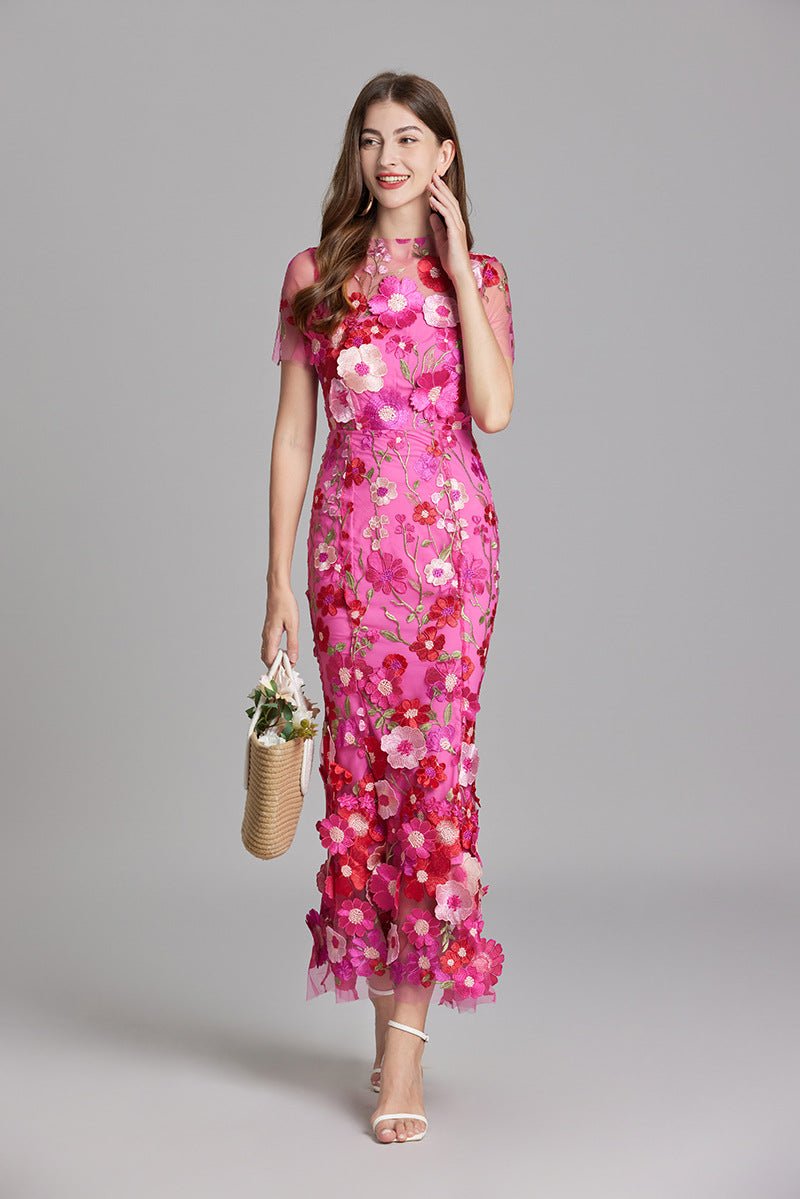 Sophia - Elegante Bloemenjurk in Midi-Stijl
