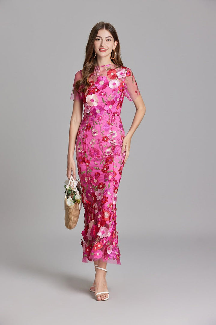 Sophia - Elegante Bloemenjurk in Midi-Stijl