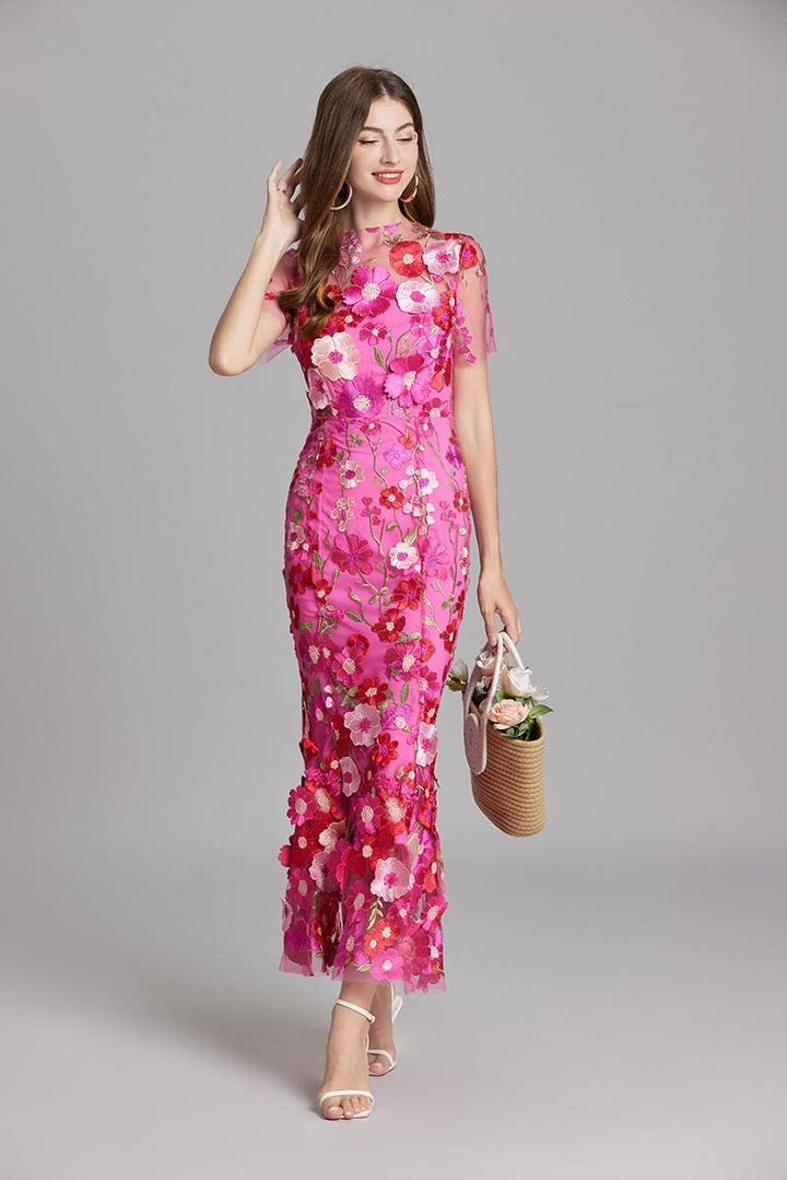 Sophia - Elegante Bloemenjurk in Midi-Stijl