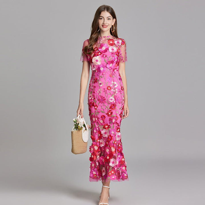 Sophia - Elegante Bloemenjurk in Midi-Stijl