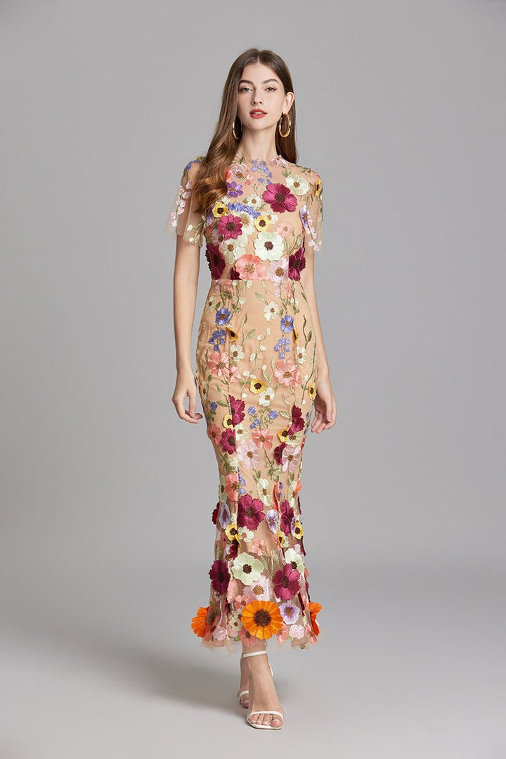 Sophia - Elegante Bloemenjurk in Midi-Stijl