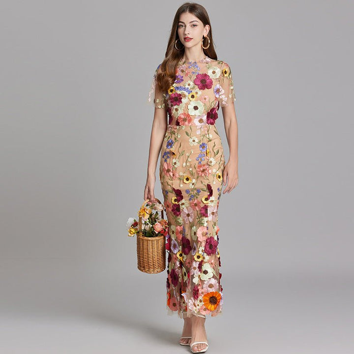 Sophia - Elegante Bloemenjurk in Midi-Stijl