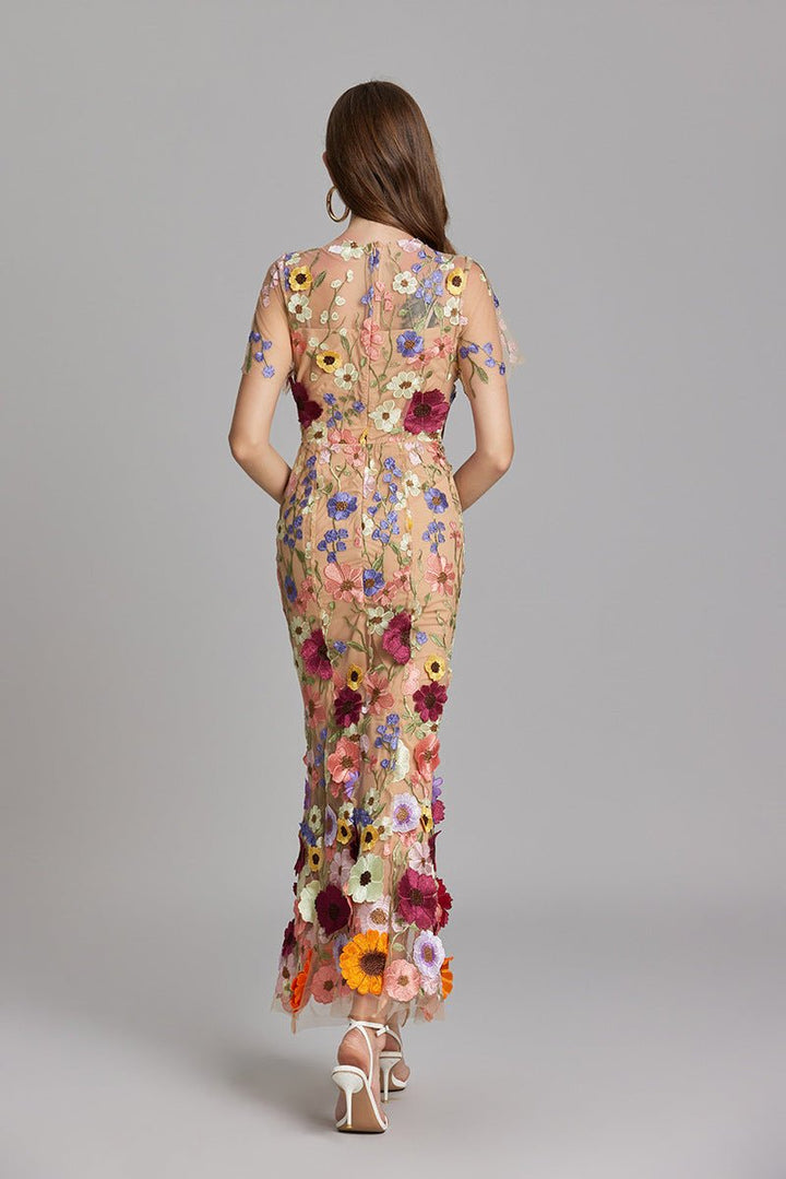 Sophia - Elegante Bloemenjurk in Midi-Stijl