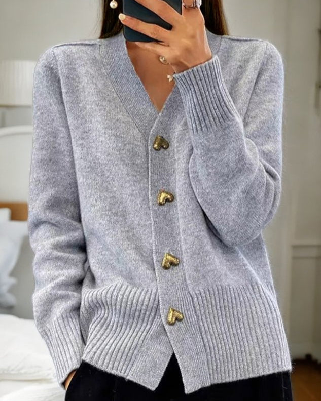 Adele - Elegante Vest met Hartknopen