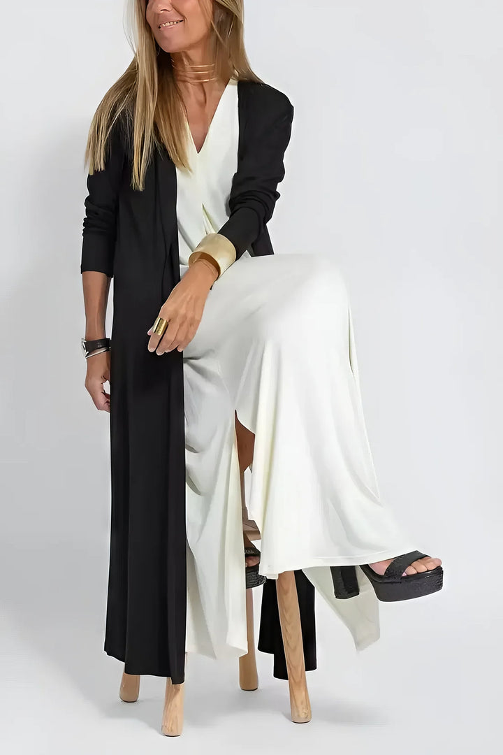 ELISE™ | Elegante Lange Jurk met Bijpassende Cardigan Gratis