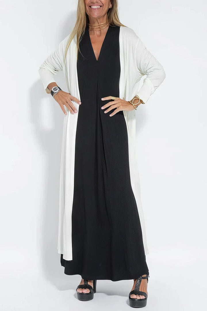 ELISE™ | Elegante Lange Jurk met Bijpassende Cardigan Gratis